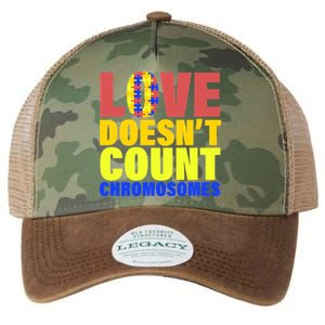 Love Doesn't Count Chromosomes Down Syndrome Legacy Tie Dye Trucker Hat