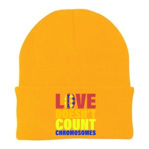 Love Doesn't Count Chromosomes Down Syndrome Knit Cap Winter Beanie