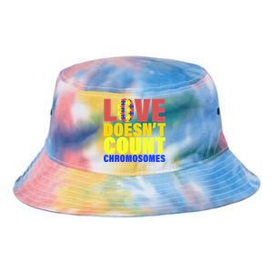 Love Doesn't Count Chromosomes Down Syndrome Tie Dye Newport Bucket Hat