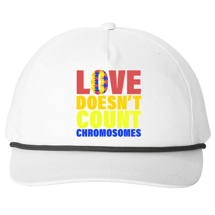 Love Doesn't Count Chromosomes Down Syndrome Snapback Five-Panel Rope Hat