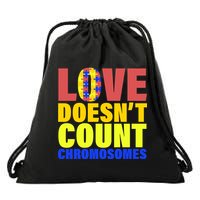Love Doesn't Count Chromosomes Down Syndrome Drawstring Bag