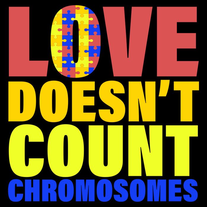 Love Doesn't Count Chromosomes Down Syndrome 16 in Basic Backpack