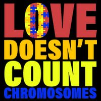Love Doesn't Count Chromosomes Down Syndrome 16oz Travel Tumbler