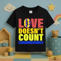 Love Doesn't Count Chromosomes Down Syndrome Toddler T-Shirt