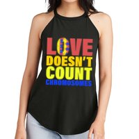 Love Doesn't Count Chromosomes Down Syndrome Women's Perfect Tri Rocker Tank