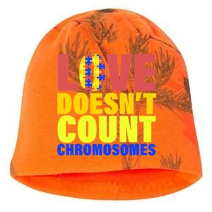 Love Doesn't Count Chromosomes Down Syndrome Kati - Camo Knit Beanie