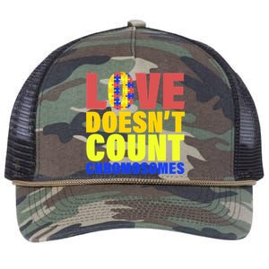 Love Doesn't Count Chromosomes Down Syndrome Retro Rope Trucker Hat Cap