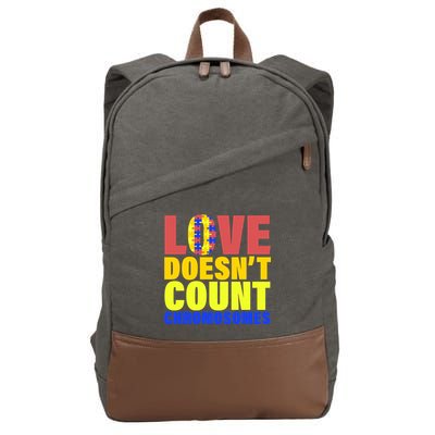 Love Doesn't Count Chromosomes Down Syndrome Cotton Canvas Backpack