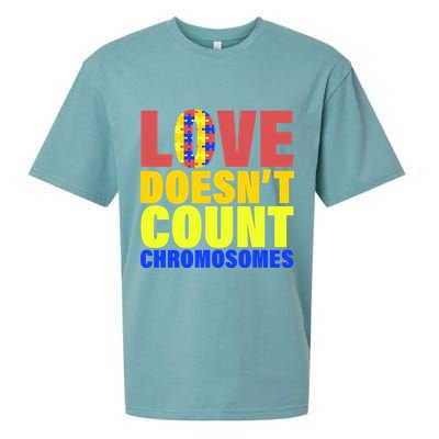 Love Doesn't Count Chromosomes Down Syndrome Sueded Cloud Jersey T-Shirt