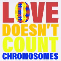 Love Doesn't Count Chromosomes Down Syndrome Garment-Dyed Sweatshirt