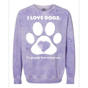 Love Dogs Hate People Colorblast Crewneck Sweatshirt