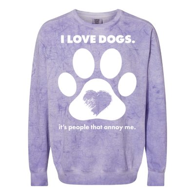 Love Dogs Hate People Colorblast Crewneck Sweatshirt