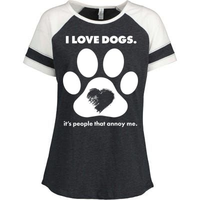 Love Dogs Hate People Enza Ladies Jersey Colorblock Tee