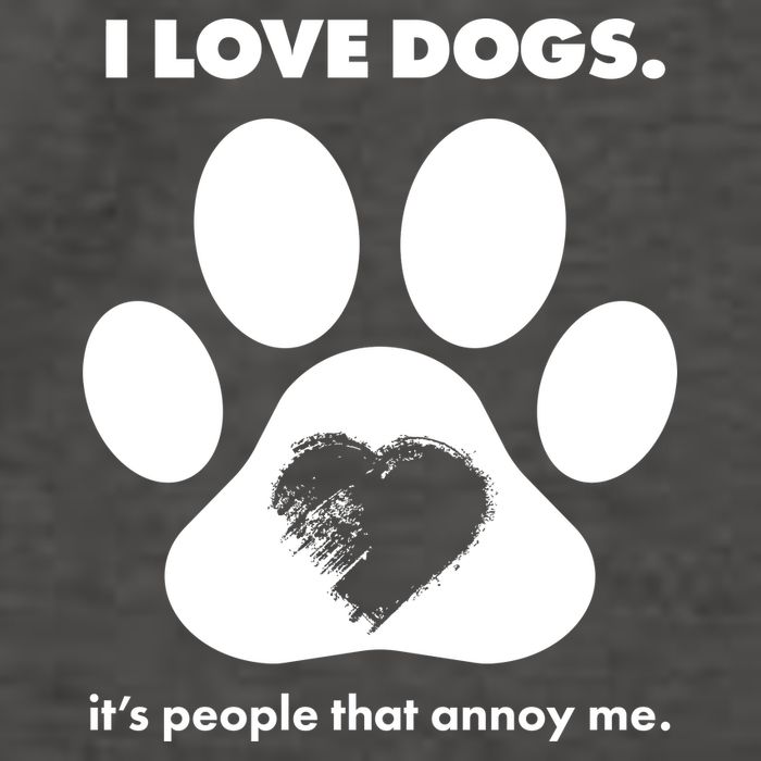Love Dogs Hate People Vector Backpack