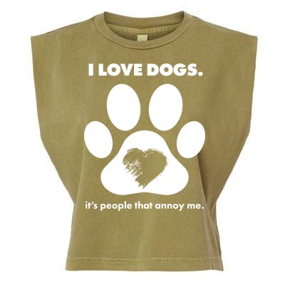 Love Dogs Hate People Garment-Dyed Women's Muscle Tee