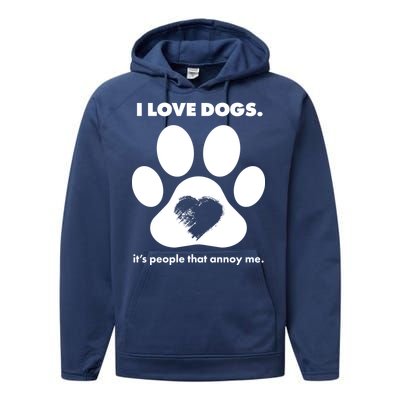 Love Dogs Hate People Performance Fleece Hoodie