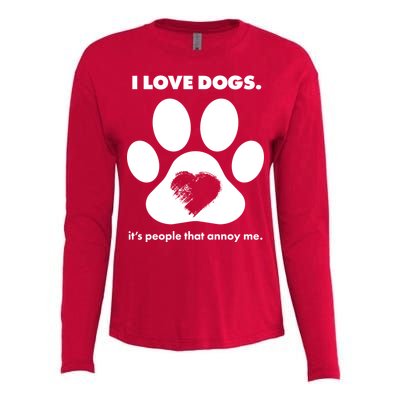 Love Dogs Hate People Womens Cotton Relaxed Long Sleeve T-Shirt