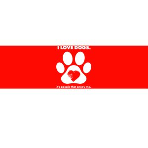 Love Dogs Hate People Bumper Sticker