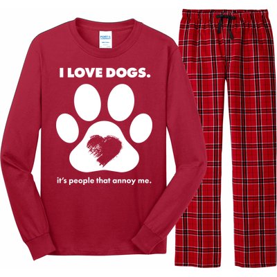 Love Dogs Hate People Long Sleeve Pajama Set