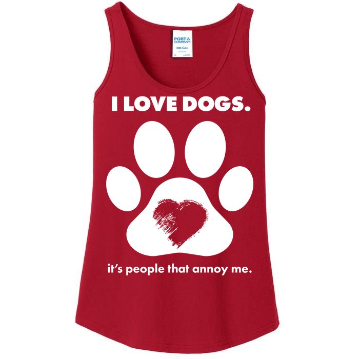 Love Dogs Hate People Ladies Essential Tank