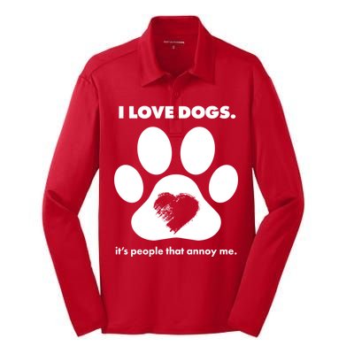 Love Dogs Hate People Silk Touch Performance Long Sleeve Polo