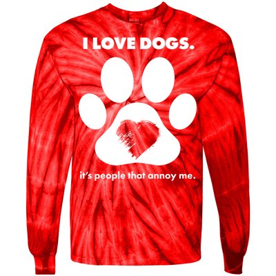 Love Dogs Hate People Tie-Dye Long Sleeve Shirt