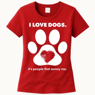 Love Dogs Hate People Womens T-Shirt