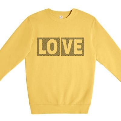 Love Dot Pattern Premium Crewneck Sweatshirt