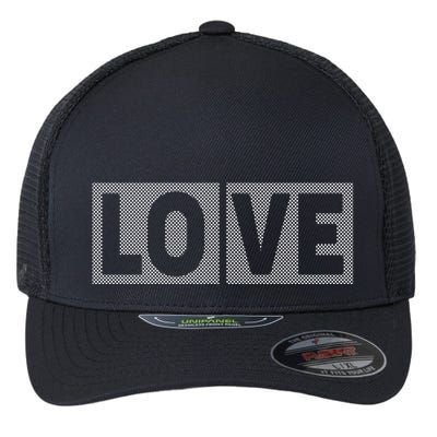 Love Dot Pattern Flexfit Unipanel Trucker Cap