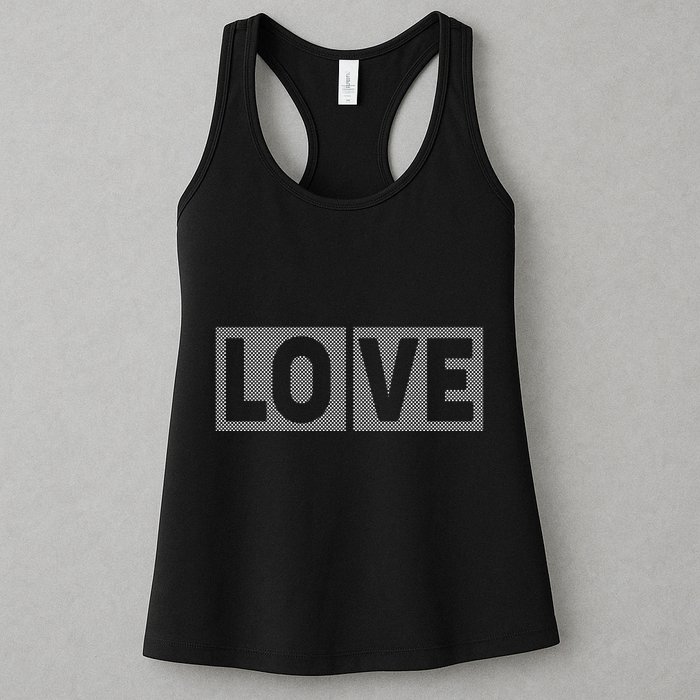 Love Dot Pattern Womens Tank Top