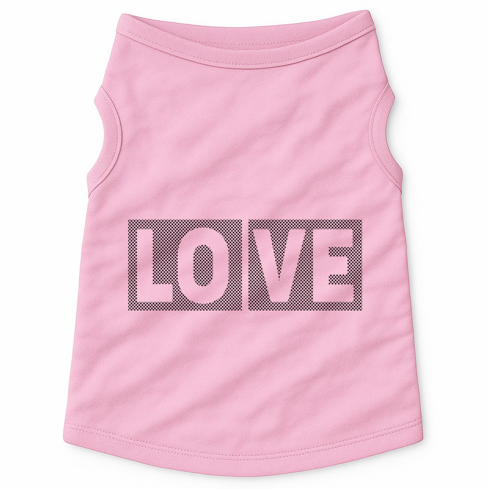 Love Dot Pattern Doggie Tank