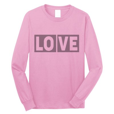 Love Dot Pattern Long Sleeve Shirt