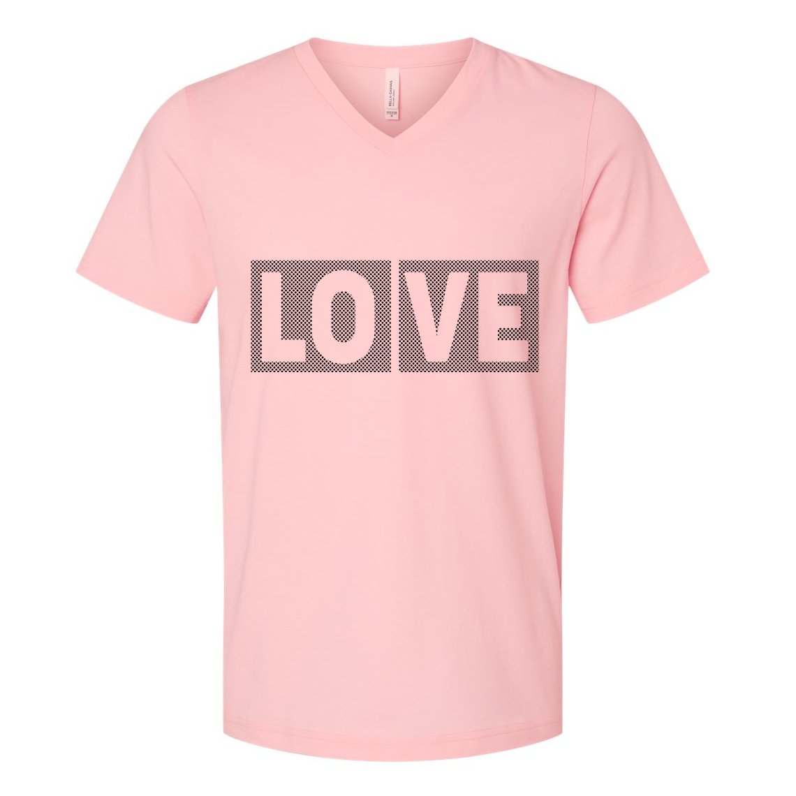 Love Dot Pattern V-Neck T-Shirt