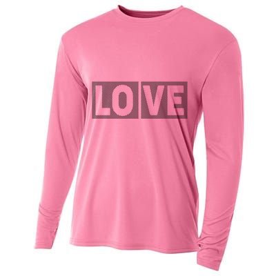 Love Dot Pattern Cooling Performance Long Sleeve Crew