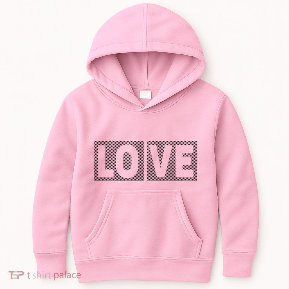 Love Dot Pattern Kids Hoodie