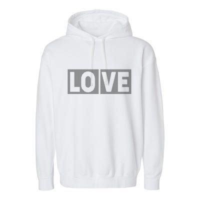 Love Dot Pattern Garment-Dyed Fleece Hoodie