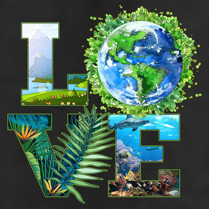 LOVE Earth Day Celebration Cool Comfort Performance Bucket Hat