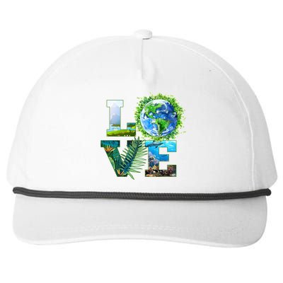 LOVE Earth Day Celebration Snapback Five-Panel Rope Hat