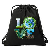 LOVE Earth Day Celebration Drawstring Bag
