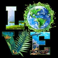 LOVE Earth Day Celebration Drawstring Bag