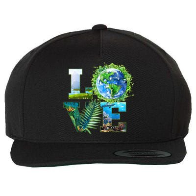 LOVE Earth Day Celebration Wool Snapback Cap