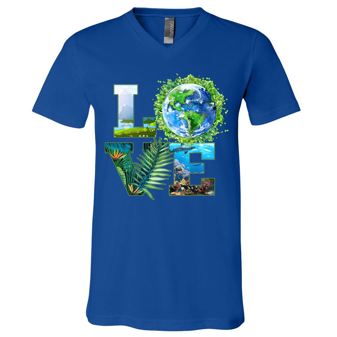 LOVE Earth Day Celebration V-Neck T-Shirt
