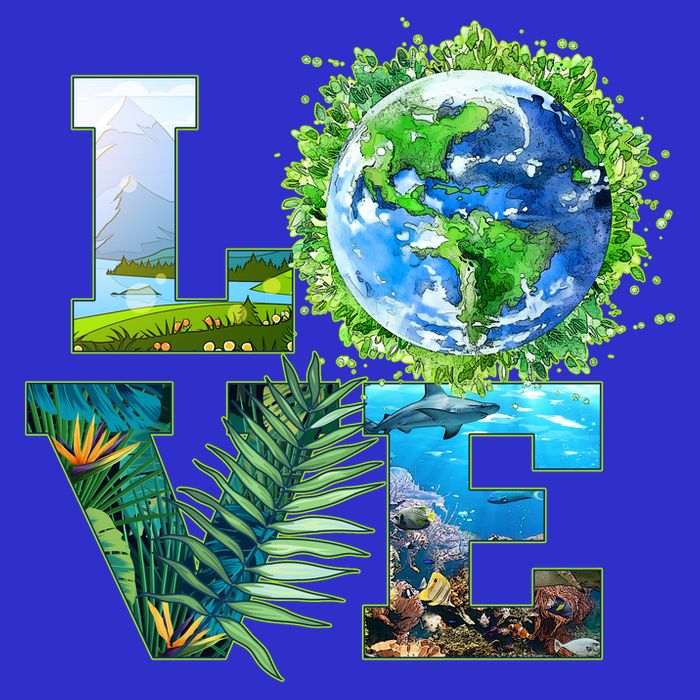 LOVE Earth Day Celebration Ladies Essential Flowy Tank