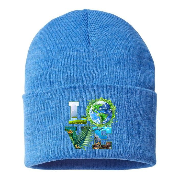 LOVE Earth Day Celebration Sustainable Knit Beanie