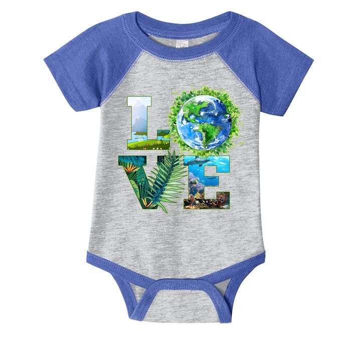 LOVE Earth Day Celebration Infant Baby Jersey Bodysuit