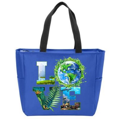 LOVE Earth Day Celebration Zip Tote Bag