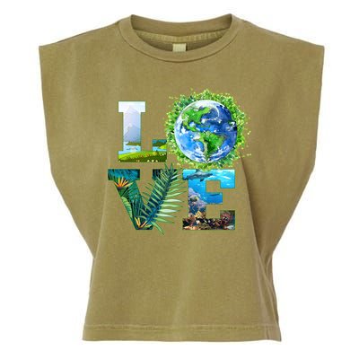 LOVE Earth Day Celebration Garment-Dyed Women's Muscle Tee
