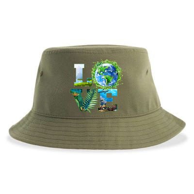 LOVE Earth Day Celebration Sustainable Bucket Hat