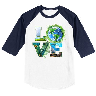 LOVE Earth Day Celebration Baseball Sleeve Shirt