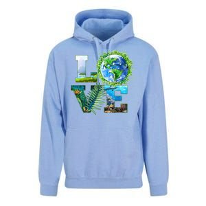 LOVE Earth Day Celebration Unisex Surf Hoodie